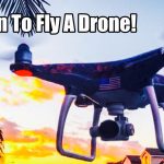 flying drone during drone flight school